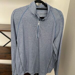 Tommy Bahama Mens Island Zone Palm Coast Half Zip Pullover Blue Size M